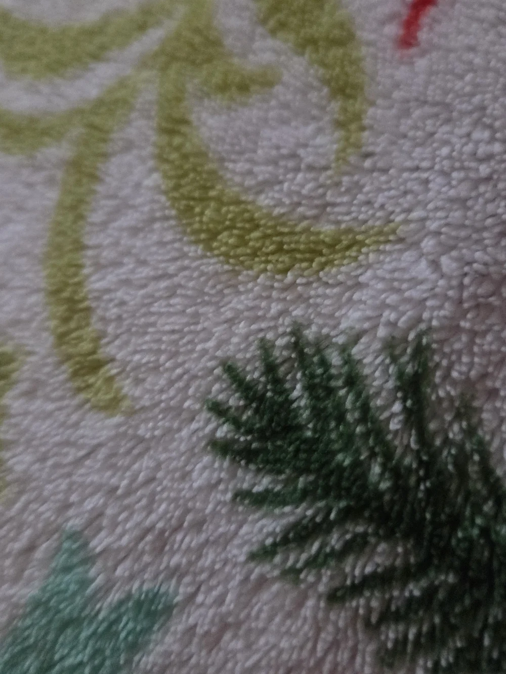 Holiday Poinsettia Plush Throw Blanket - Red, Green & Aqua 52x68